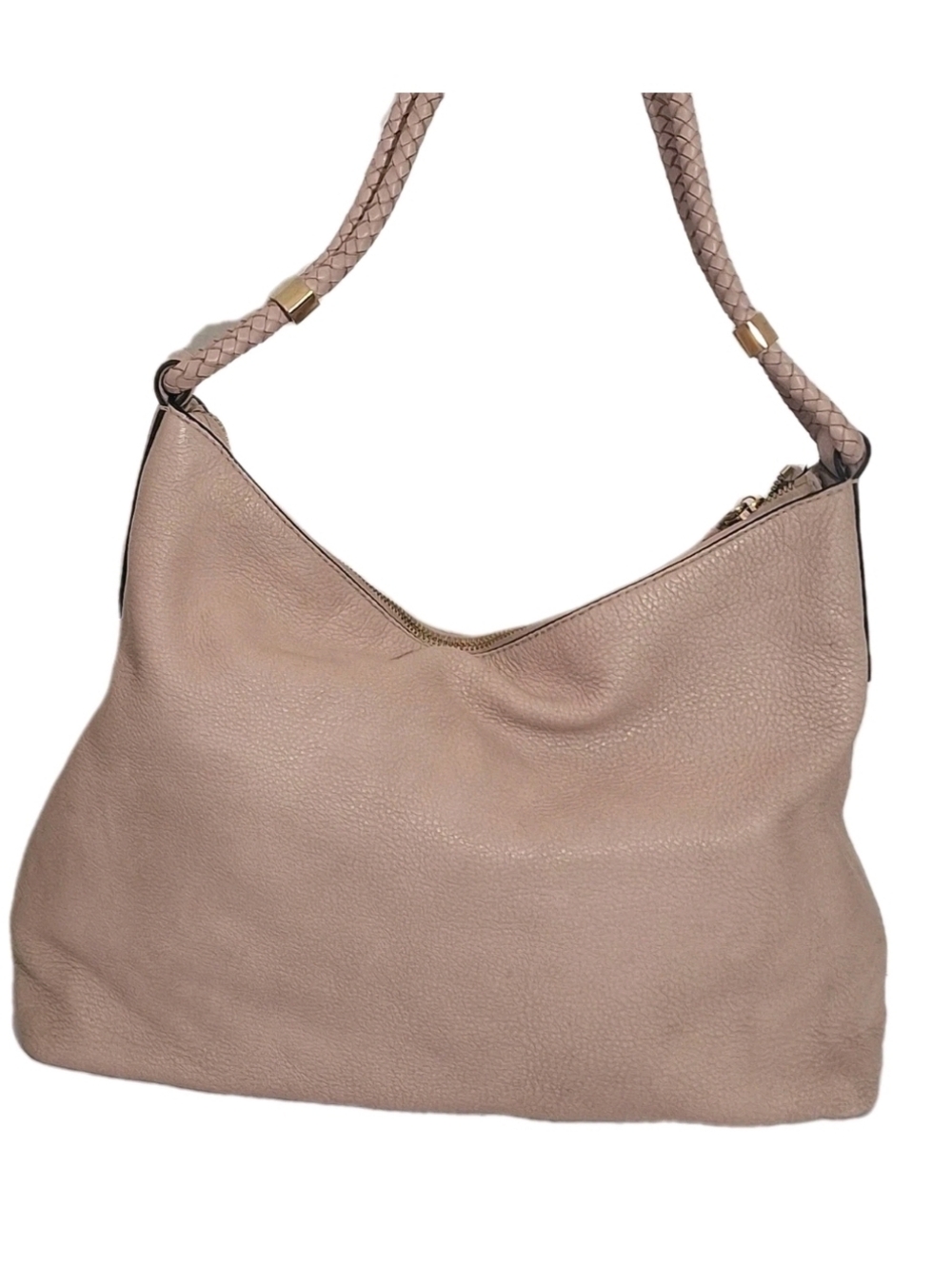 Michael Kors Lexington Large Hobo Shoulder Bag Blush Beige Pink GUC - Picture 4 of 17